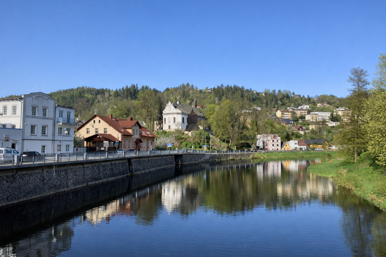 Výhled na řeku Jizeru